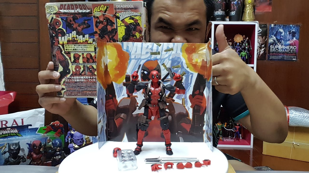Toy Review : Deadpool Yamaguchi Revoltech No.01(Bootleg🤖จากเสิ้นเจิ่น🇨🇳) งานดี👍แต่จุดขยับด้อย😡
