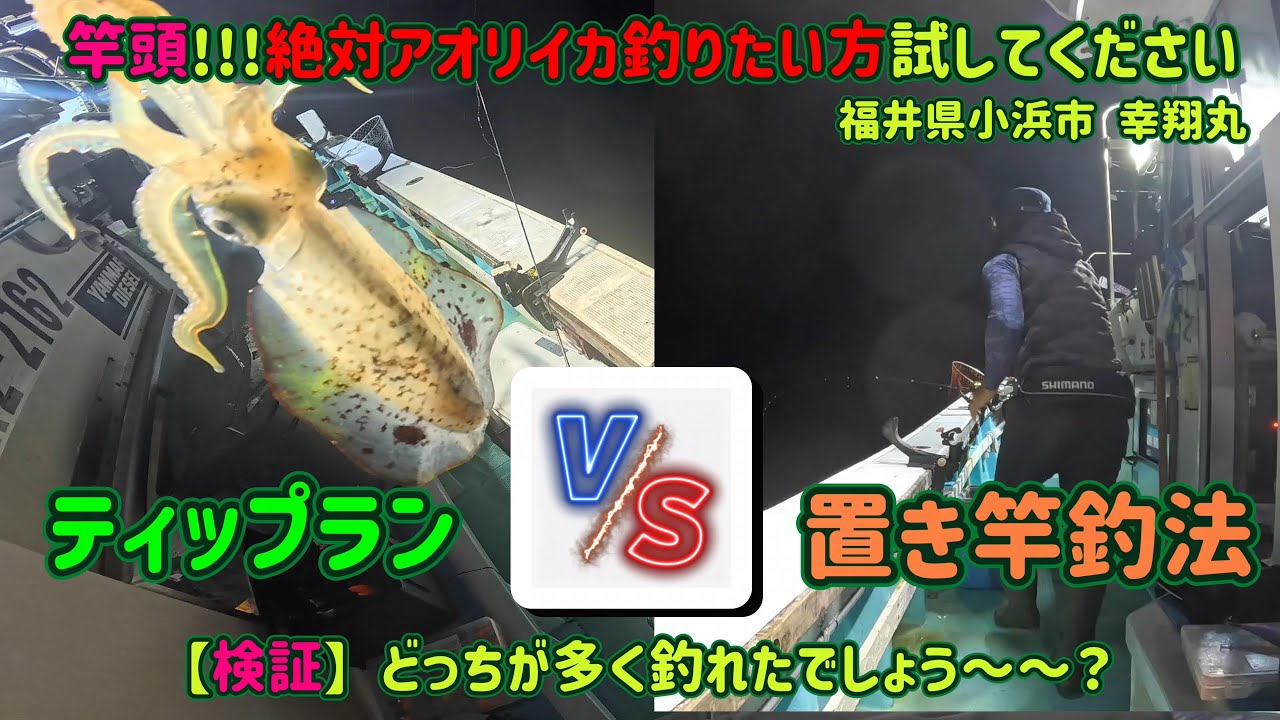【福井県 ティップラン】置き竿VSティップラン!!!アオリイカ絶対釣りたい方必見!!!