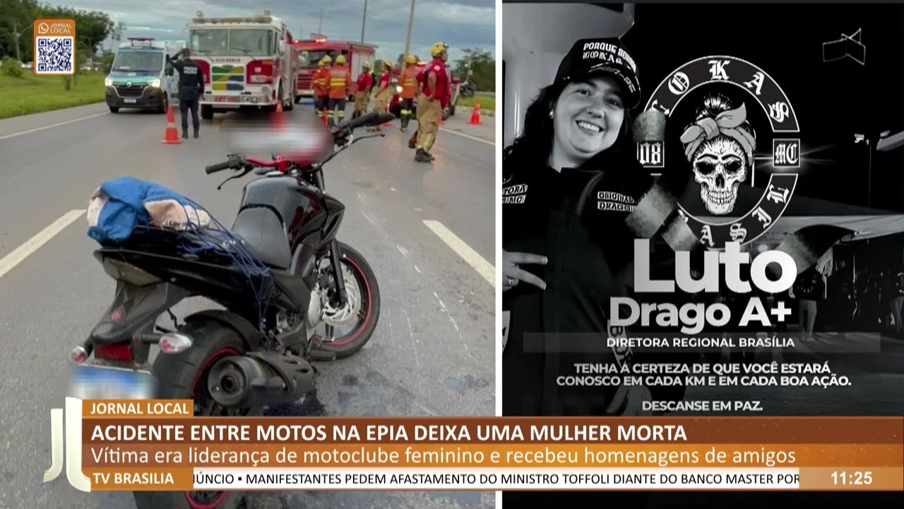 JL - Acidente entre motos na EPIA deixa uma mulher morta