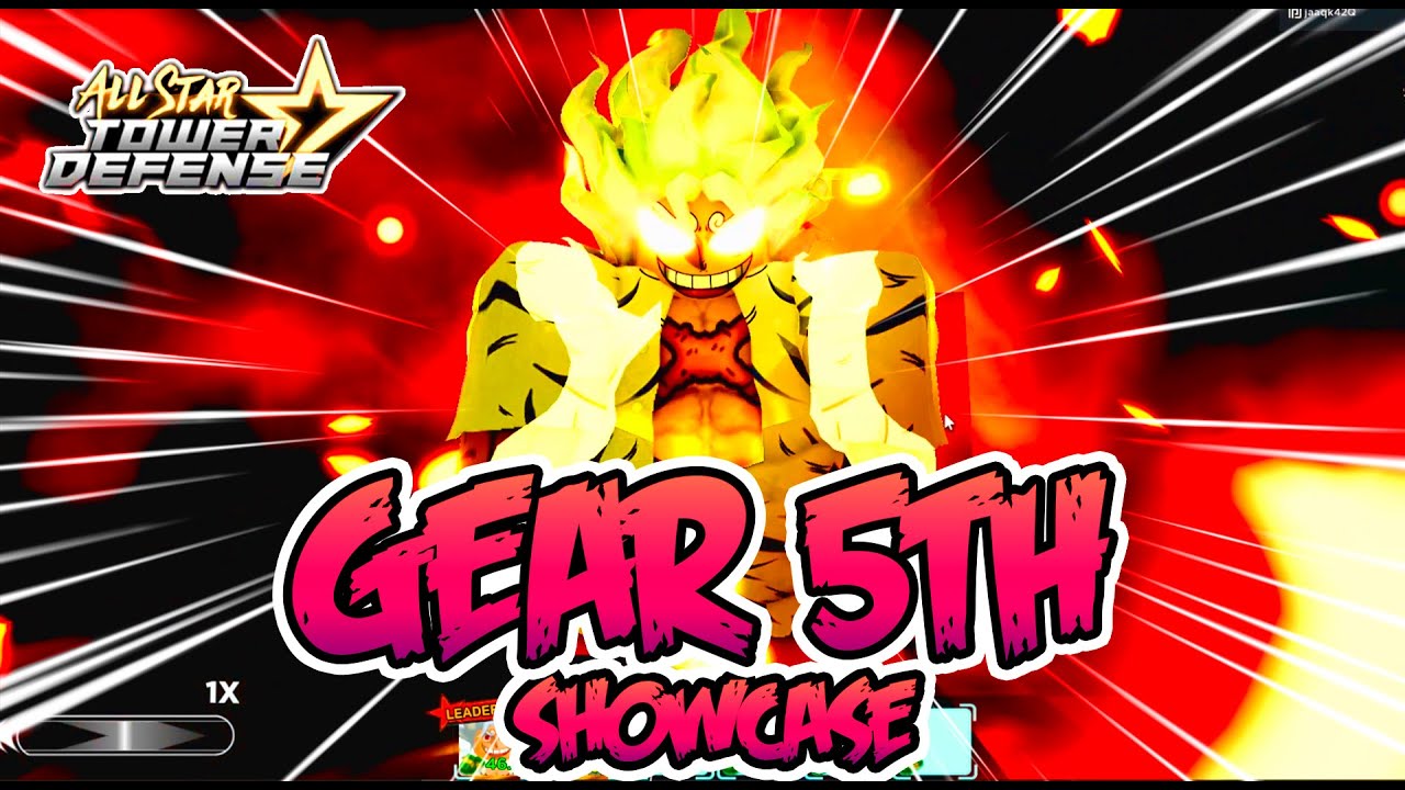 LUFFY GEAR 5TH SHOWCASE🌟ALL STAR TOWER DEFENSE 🌟#ROBLOX
