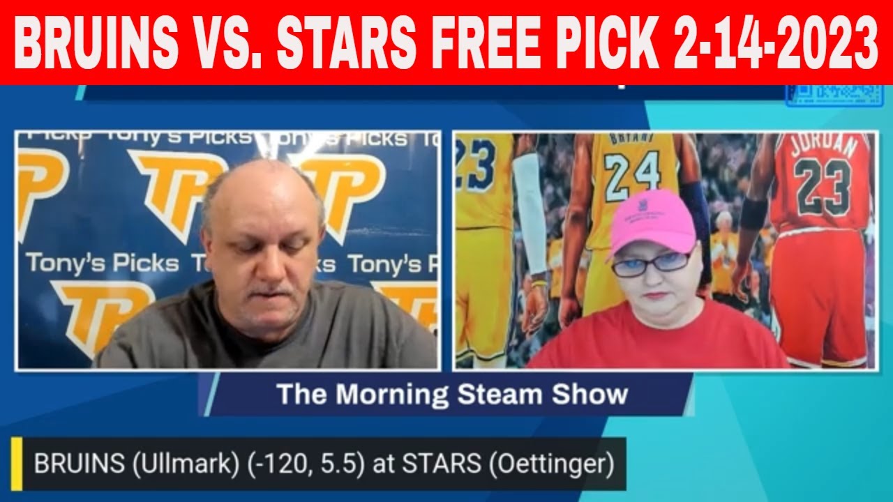Boston Bruins vs Dallas Stars 2/14/2023 FREE NHL Expert Predictions on Morning Steam Show for Today