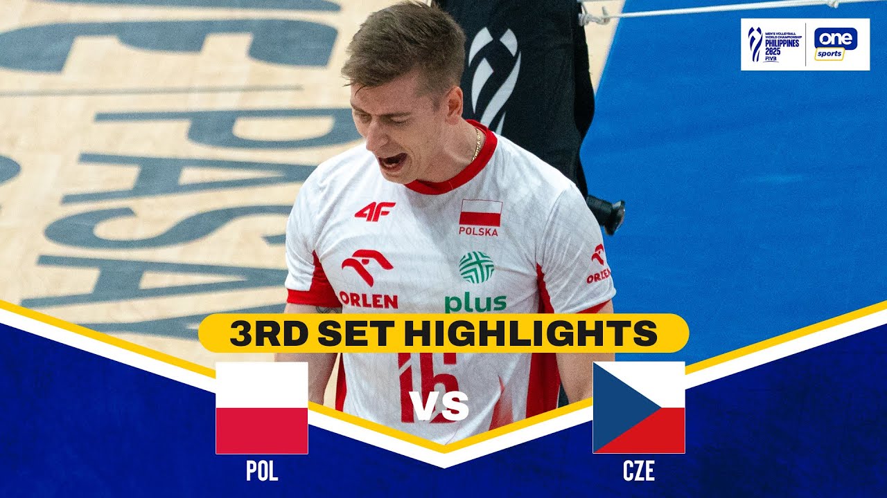 CZECHIA vs POLAND | SET 3 HIGHLIGHTS | 2025 FIVB MEN'S VOLLEYBALL CHAMPIONSHIP BRONZE MATCH | SEP 28