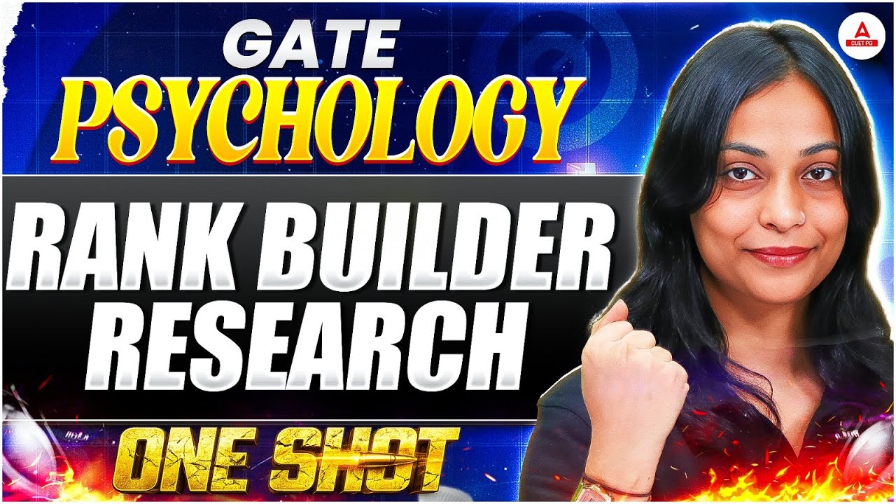 GATE Psychology 2026 | Rank Builder Research ONE SHOT