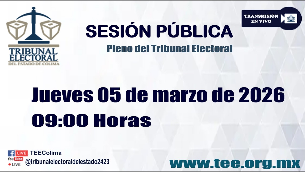 𝐒𝐞𝐬𝐢𝐨́𝐧 𝐏𝐮́𝐛𝐥𝐢𝐜𝐚 𝐏𝐥𝐞𝐧𝐨 𝐝𝐞𝐥 #𝐓𝐄𝐄, 🗓️ 𝗝𝘂𝗲𝘃𝗲𝘀 𝟬𝟱 𝗱𝗲 𝗺𝗮𝗿𝘇𝗼 𝗱𝗲 𝟮𝟬𝟮𝟲, 𝟬𝟵:𝟬𝟬 𝗵𝗼𝗿𝗮𝘀,, #𝐄𝐧𝐕𝐢𝐯𝐨 #𝐓𝐄𝐄