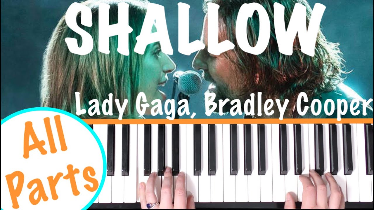 SHALLOW - A Star Is Born (Lady Gaga) Piano Tutorial [chords]
