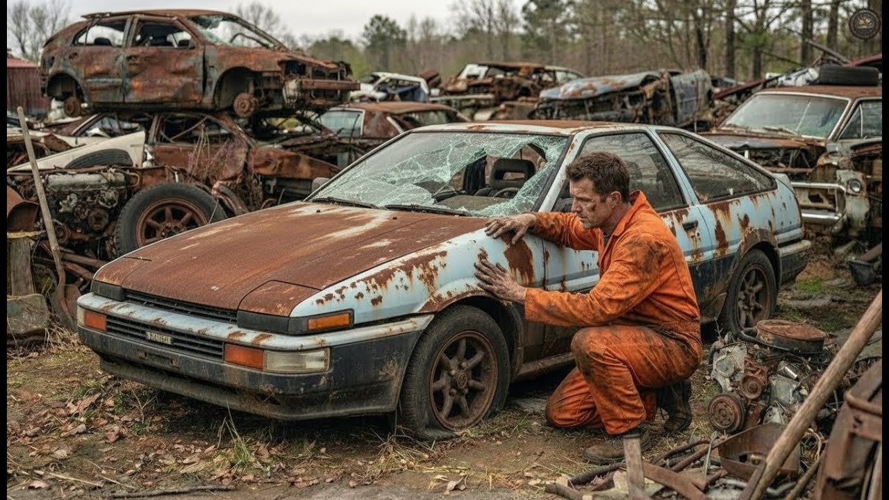 ASMR Car Restoration Full Rebuild of 1984 Toyota AE86 Trueno from Abandoned Condition to Looking New