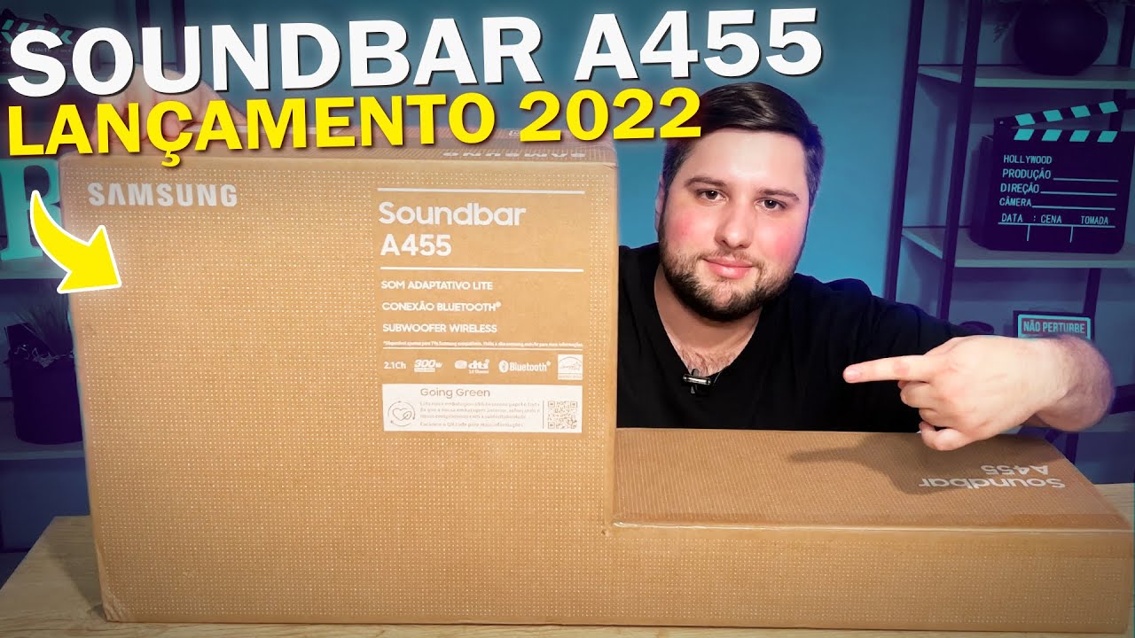 Samsung A455 - Unboxing e LIGANDO o SOUNDBAR! Gostamos?