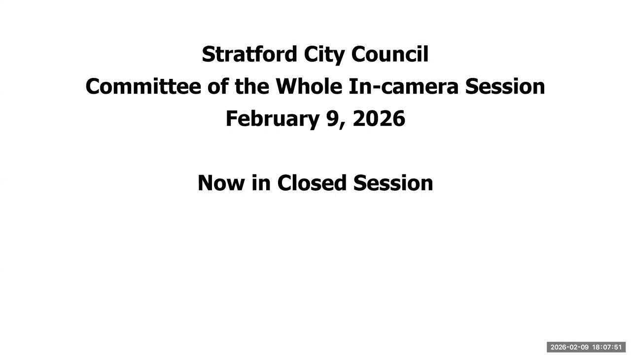 February 9, 2026 Committee of the Whole Meeting