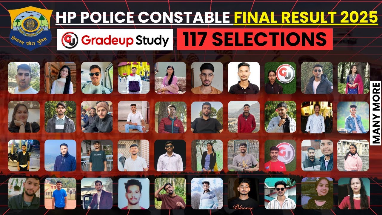 HP Police Constable 2025 | 117 Students Selected | Gradeup Study Creates History