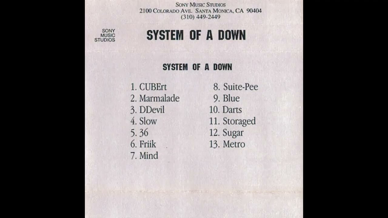 System Of A Down - Slow (1997 HQ)