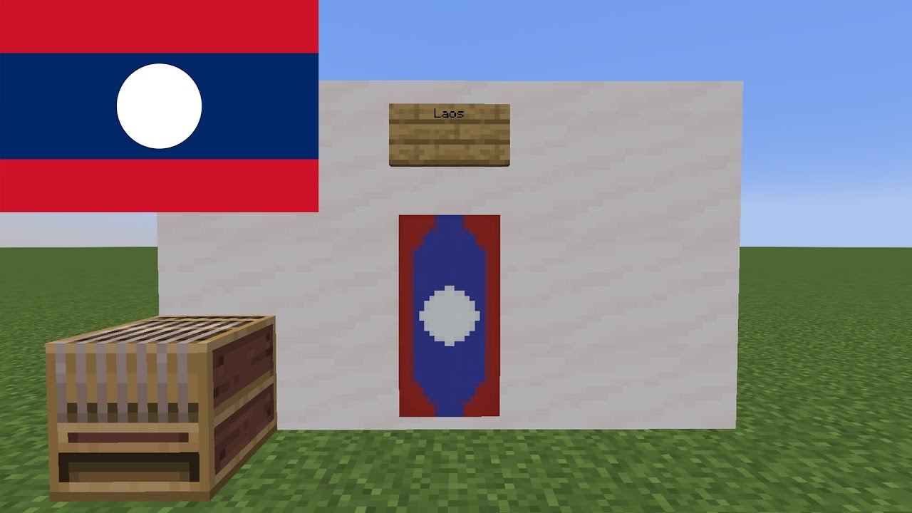 How to Make Laos' Flag in Minecraft