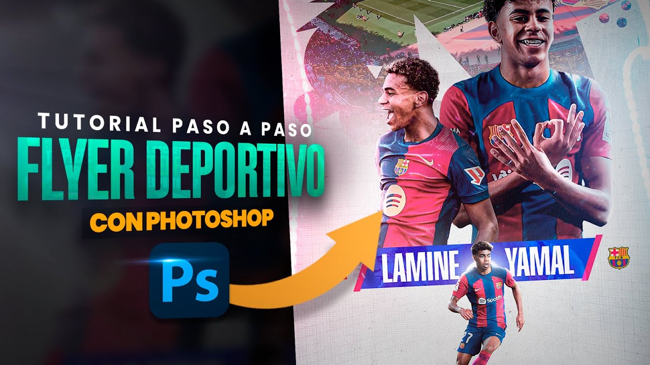 ⚽ Cómo crear flyers DEPORTIVOS en PHOTOSHOP - Tutorial paso a paso