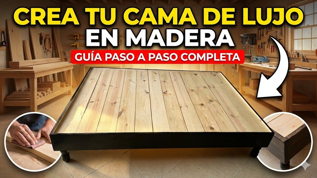 Cama de madera | paso a paso .