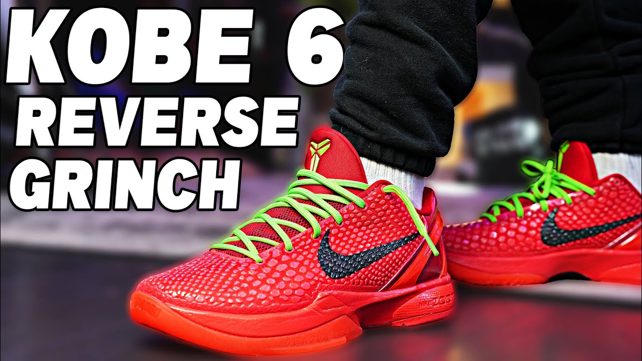 Nike KOBE 6 Protro Reverse Grinch Review and On Foot !