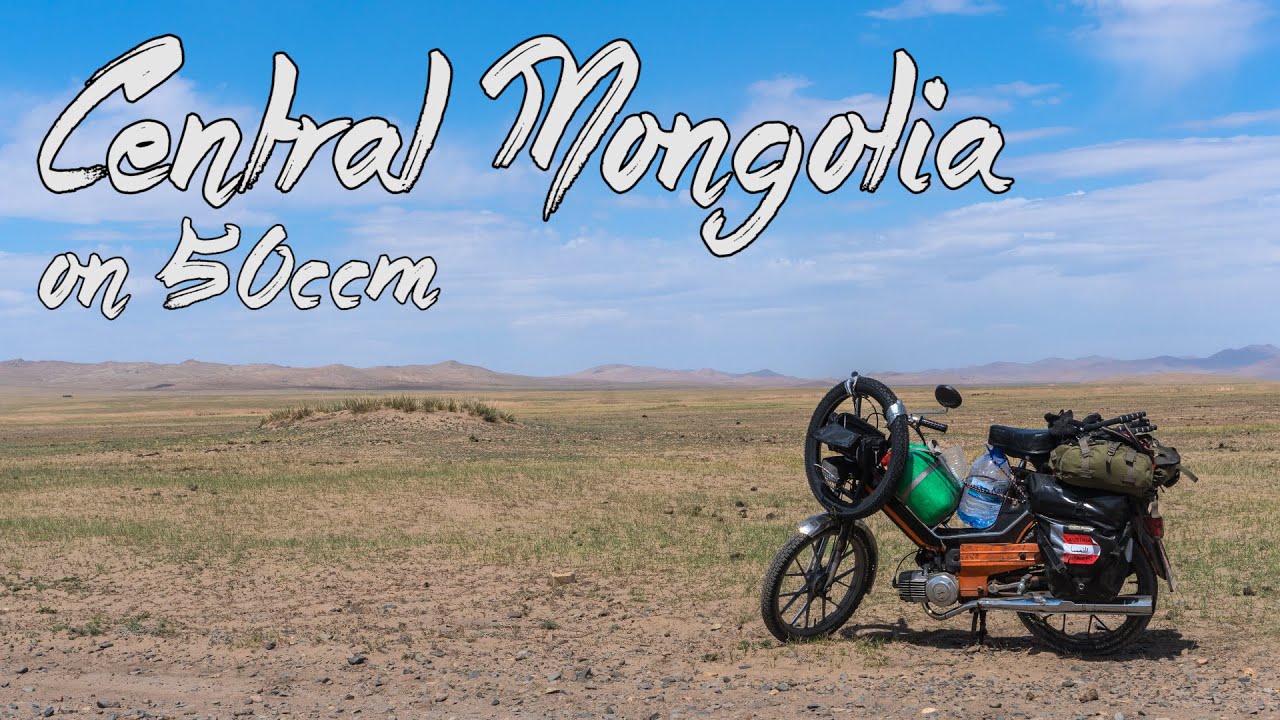 Puch Moped going offroad in Mongolia! | Maxi Touring travel from Mongolia to Austria