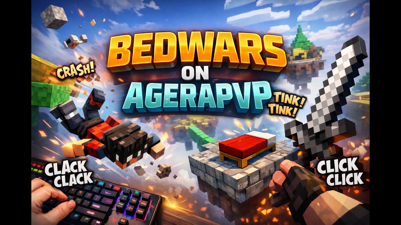No Music. Just Keyboard. BedWars on AGERAPVP
