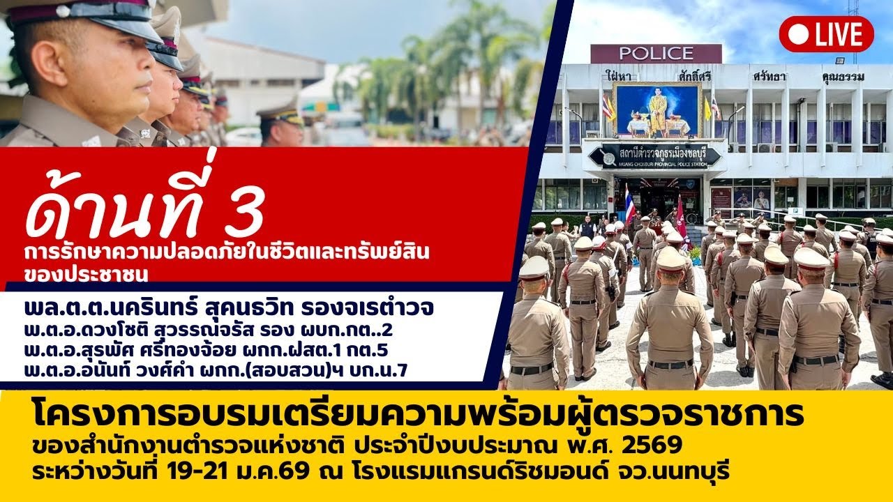 ด้านที่ 3 การรักษาความปลอดภัยในชีวิตและทรัพย์สินของประชาชน