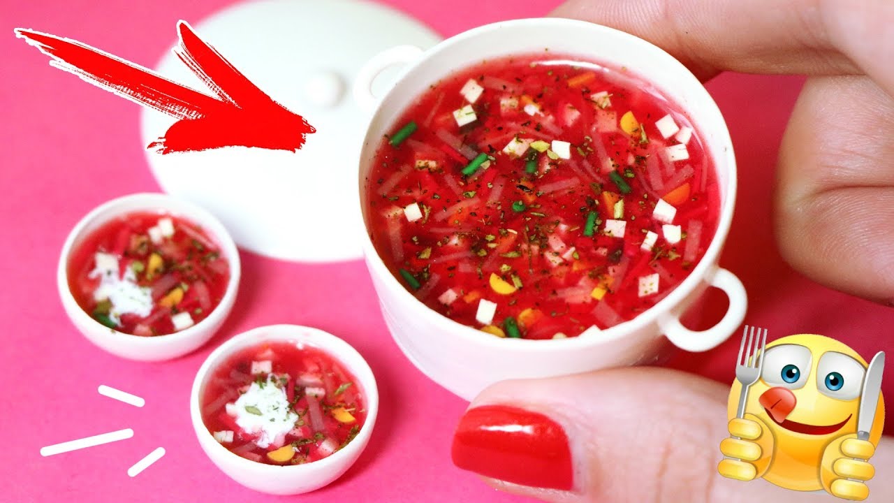🥘 СУП БОРЩ для КУКОЛ 💖ЕДА для кукол СВОИМИ РУКАМИ 😍DIY Мастер класс Анна Оськина