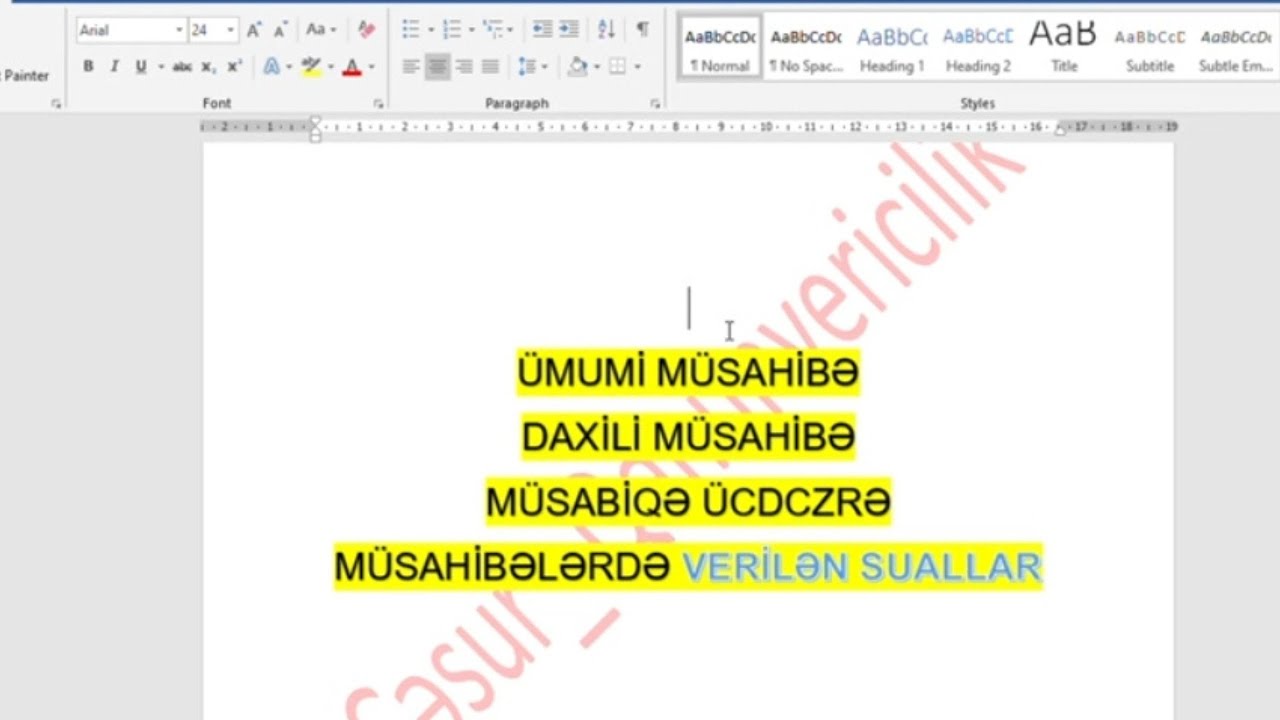 MÜSAHİBƏDƏ VERİLƏN SUALLAR  100%