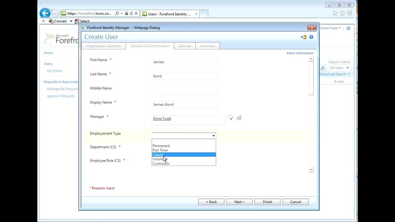 New User Request Community Services