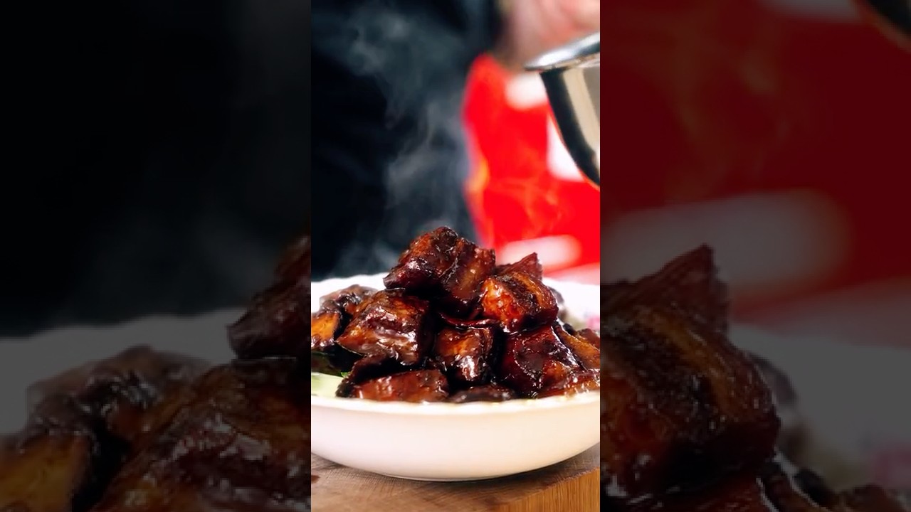 Rot karamellisierter Schweinebauch 🐽 Hong Shao Rou