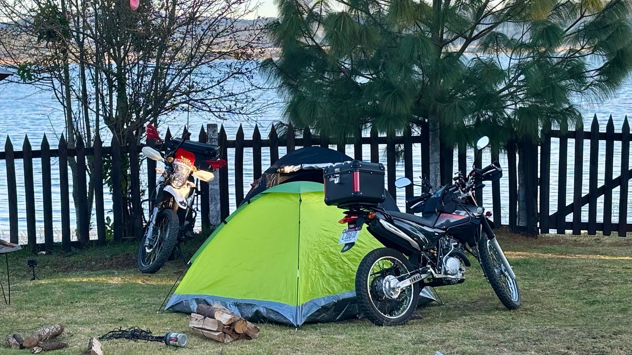ACAMPADA ÉPICA EN EL LAGO DE ZIRAHUEN/ SE CONGELARON LAS MOTOS 🥶😱🏕️🌌