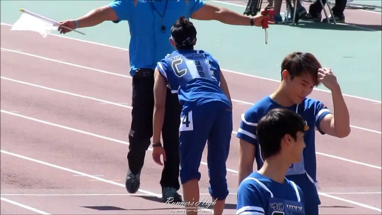 [Fancam]130903 ZE:A Dongjun - 아이돌 육상 대회(100M 달리기 예선)
