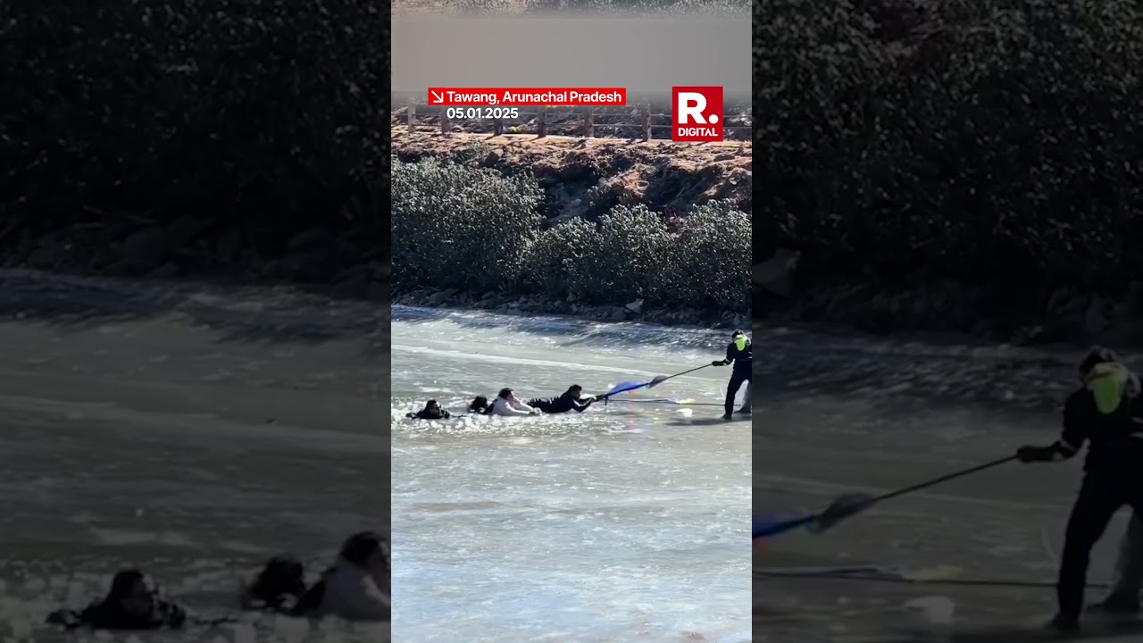 Tourists Trapped After Ice on Frozen Sela Lake Breaks While Walking in Tawang