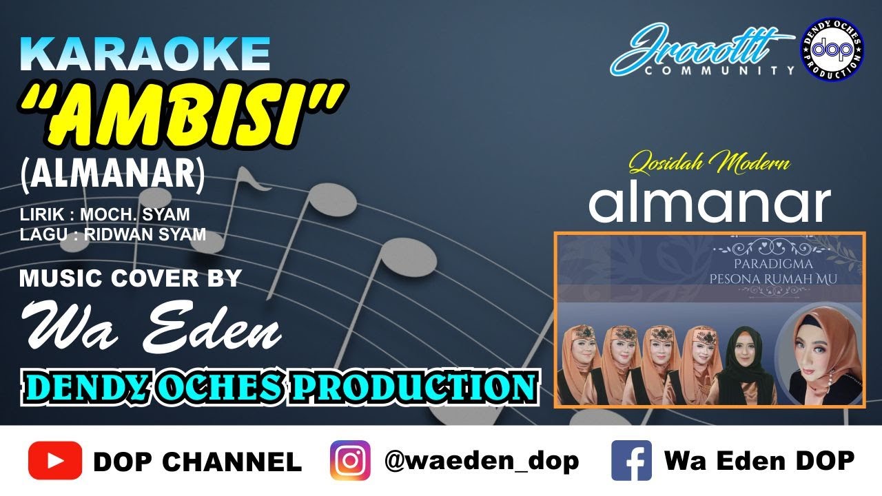 KARAOKE AMBISI - ALMANAR │ CREATED BY DOP #1