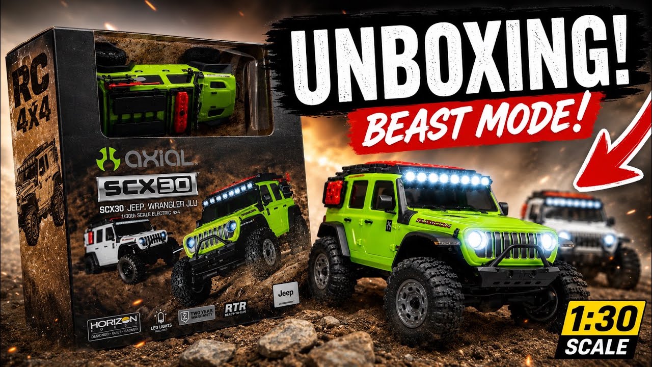 Распаковка радиоуправляемого внедорожника Axial SCX30 1/30 Jeep Wrangler JLU 4X4 RTR