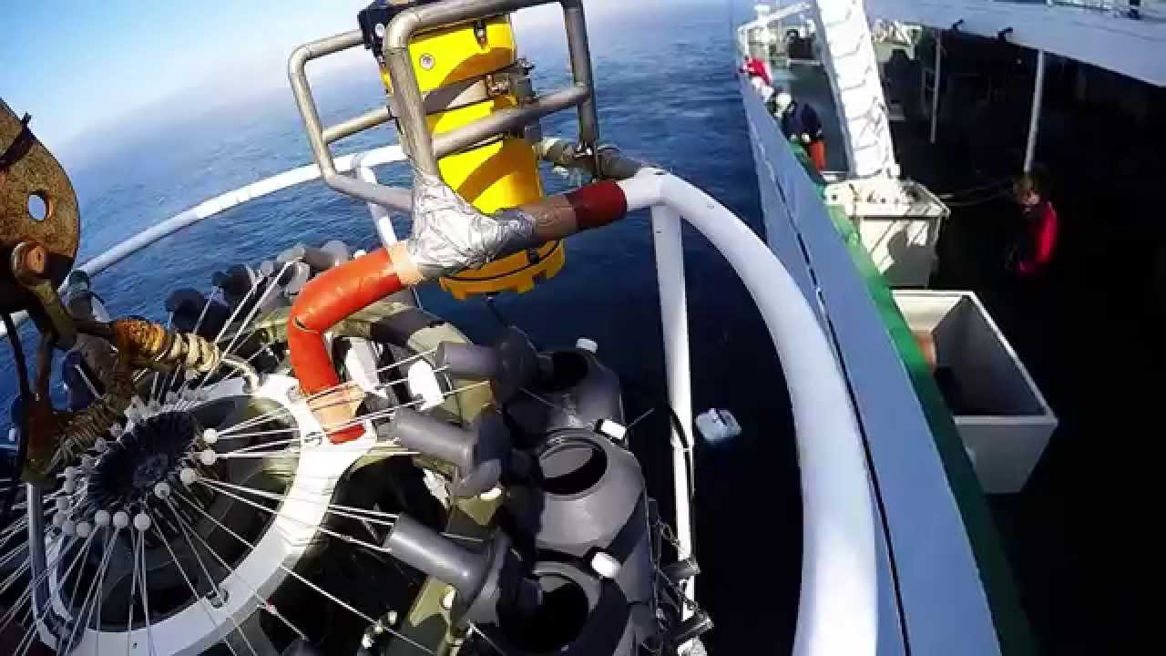 Niskin Bottles Firing Underwater