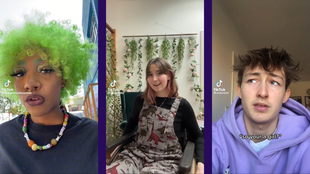 tiktoks to brighten a sad gloomy day (trans, alt fashion, disability etc)