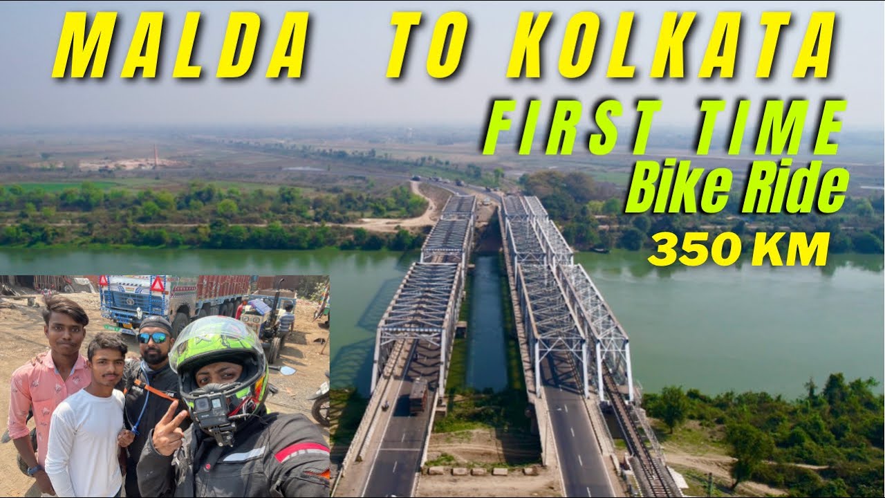 Malda To Kolkata 350Km Bike Ride First time / Awesome Drone Shot / On Road Fan Meet🤟