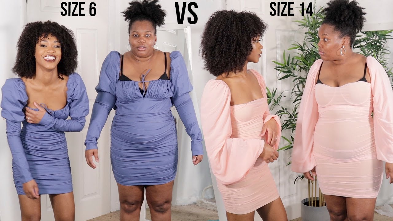 SIZE 6 VS SIZE 14 MOTHER AND DAUGHTER TRY ON THE SAME OH POLLY DRESSES ♡ @Tashika Bailey