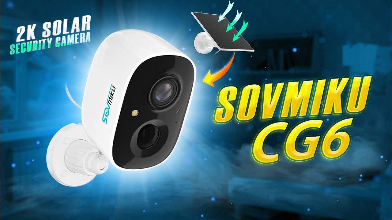 Беспроводная уличная камера видеонаблюдения Sovmiku CG6 2K с солнечной батареей, 500 МБ бесплатно...
