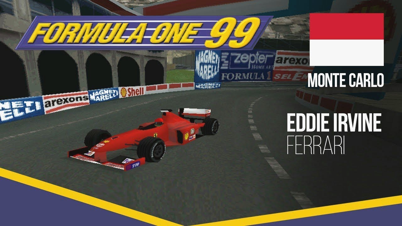 F1 99 ps1 gameplay: Monaco - Eddie Irvine (Expert)