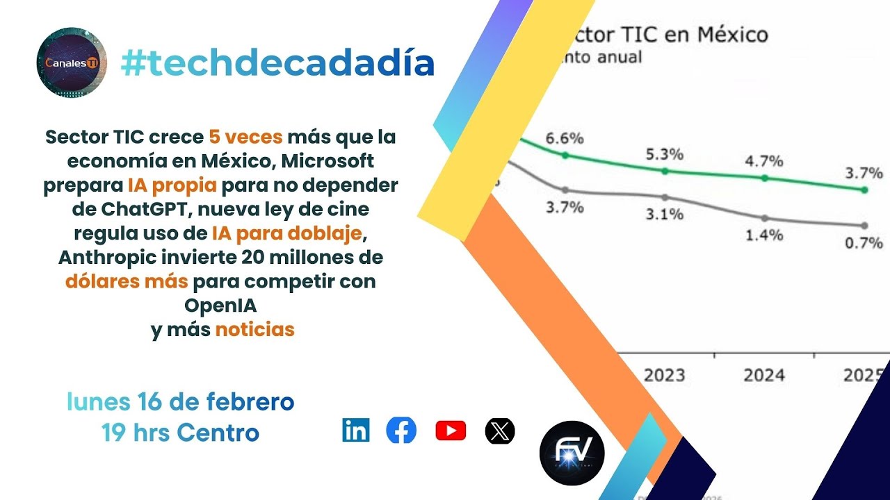 Sector TIC crece 5 veces más que la economía en México, y más noticias en las #techdecadadía