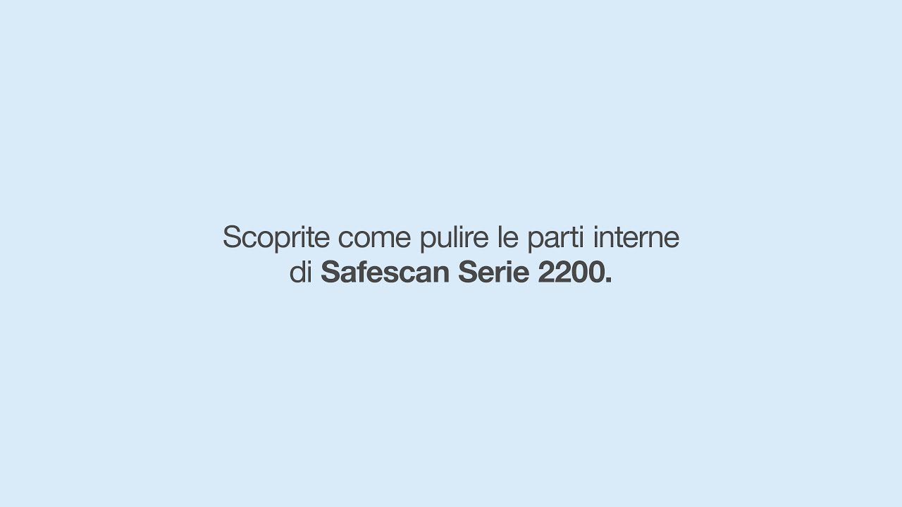 Safescan 2200 - Istruzioni per la pulizia
