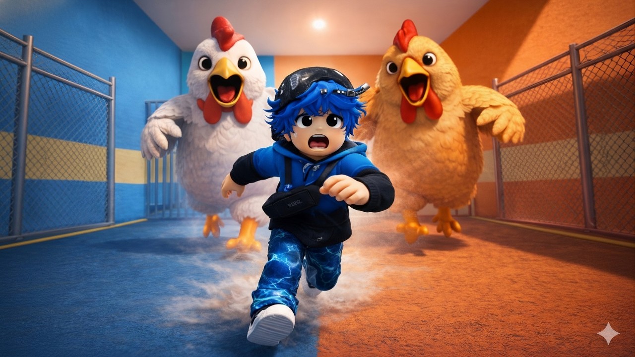 Robloxda Ulkan Tovuqlardan Qochamiz !
