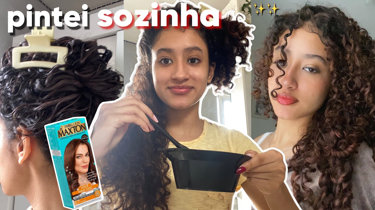 pintei o cabelo de marrom chocolate! *tirando o preto em casa*