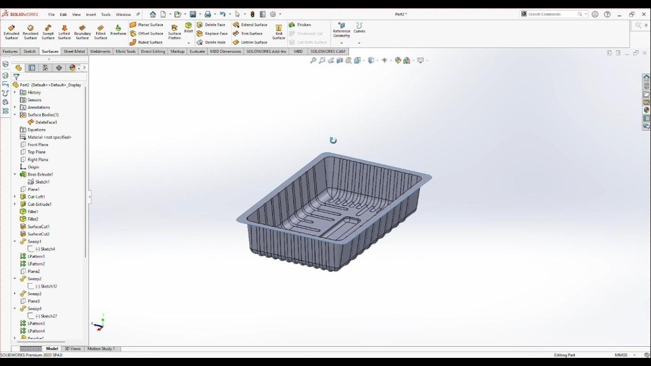 กล่องพาสติก Solidworks