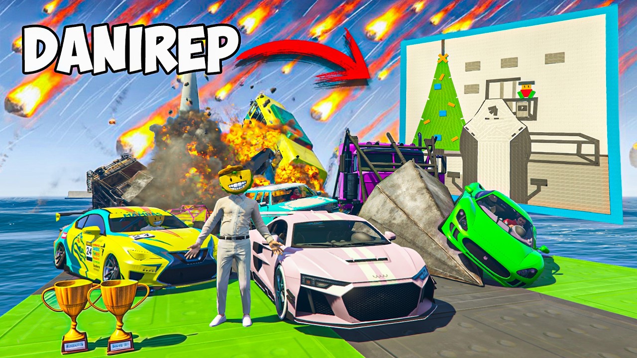 CARA A CARA CON COCHES ALEATORIOS Y EL ÚLTIMO EXPLOTA ESPECIAL DANIREP! INCREIBLE!! - GTA 5 ONLINE