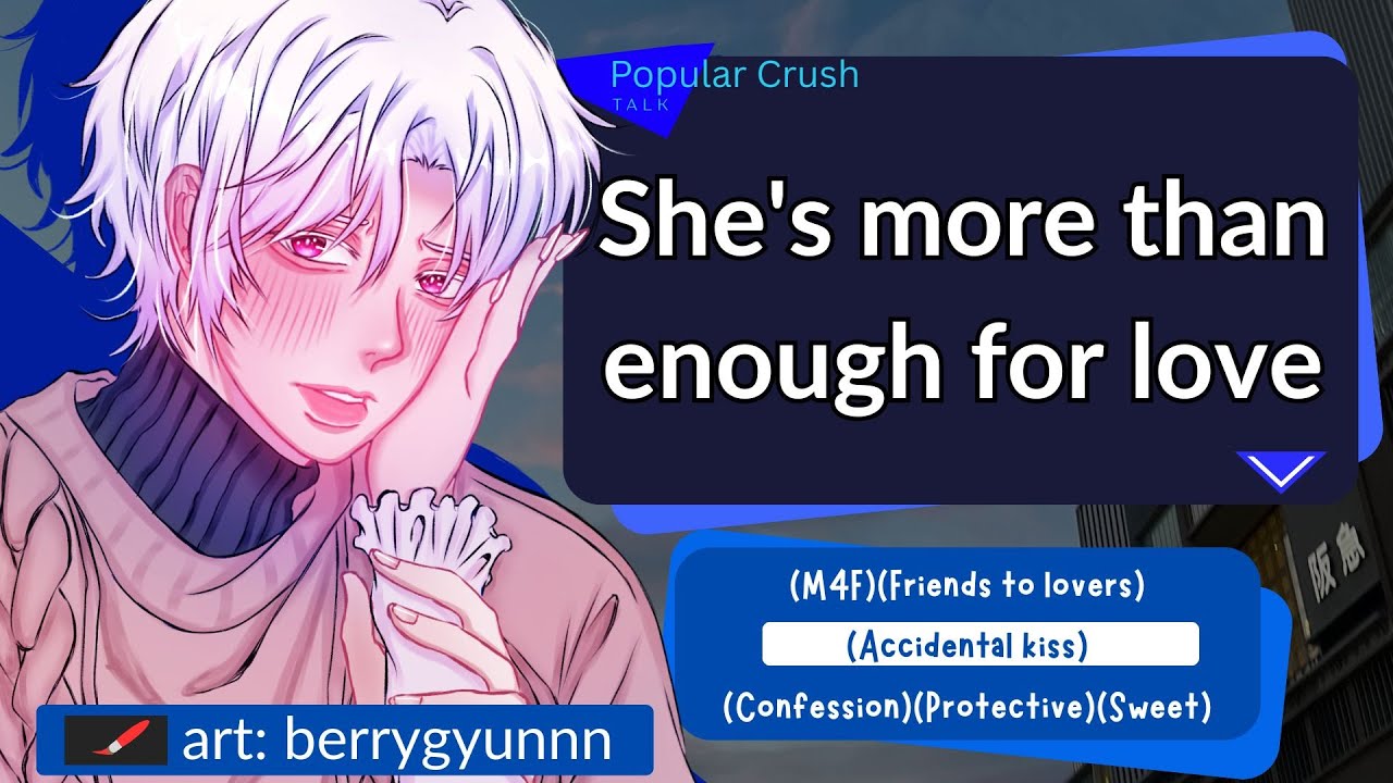 Popular crush accidentally kisses you in front of your bullies (M4F)(Friends to lovers)(Confession)