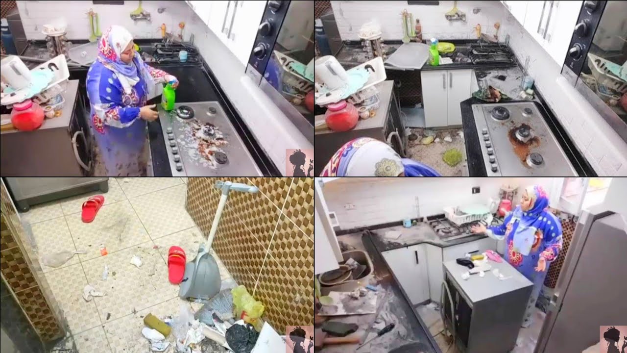 أخيرا عملت اللى كان نفسى فيه بس بالاخر انكسرت فرحتى بالى حصل 🥹روتين تنظيف المطبخ 🕊️