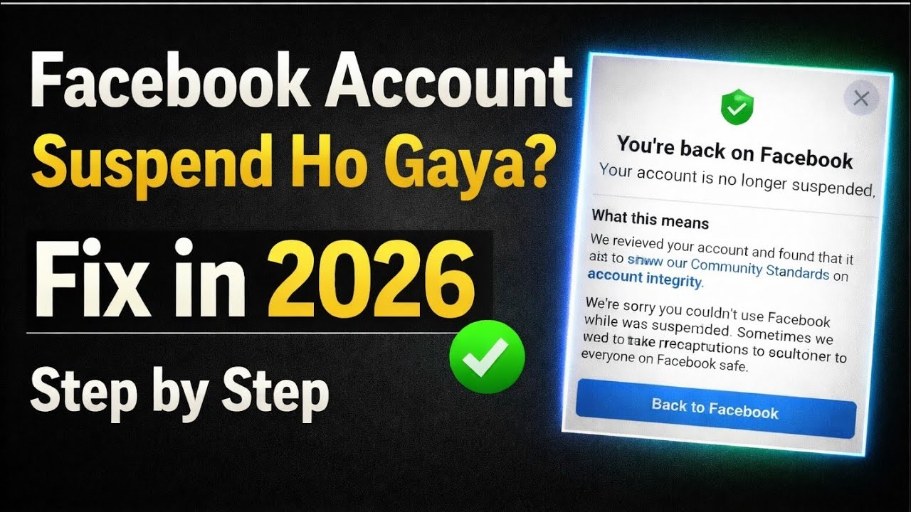 How to Recover Disabled Facebook Account 2026 ✅ Step by Step Full Guide (Latest Method) suspend fb