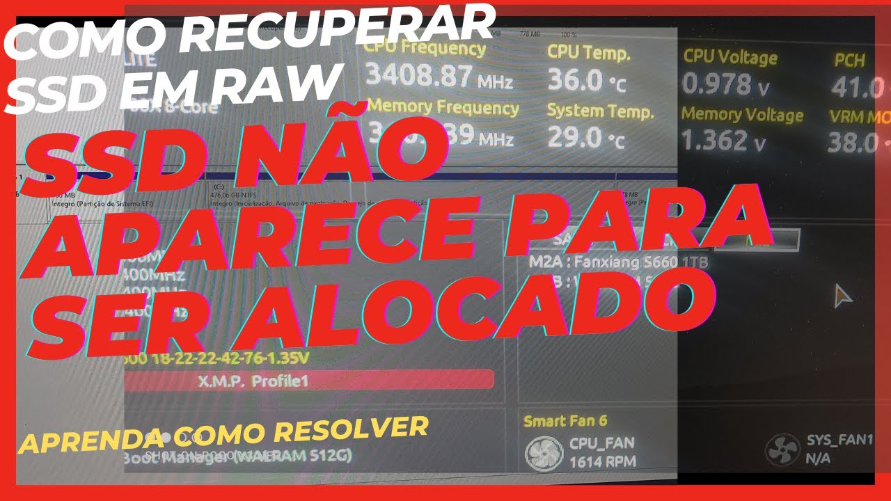 ssd aparece na bios mas o windows nao reconhece