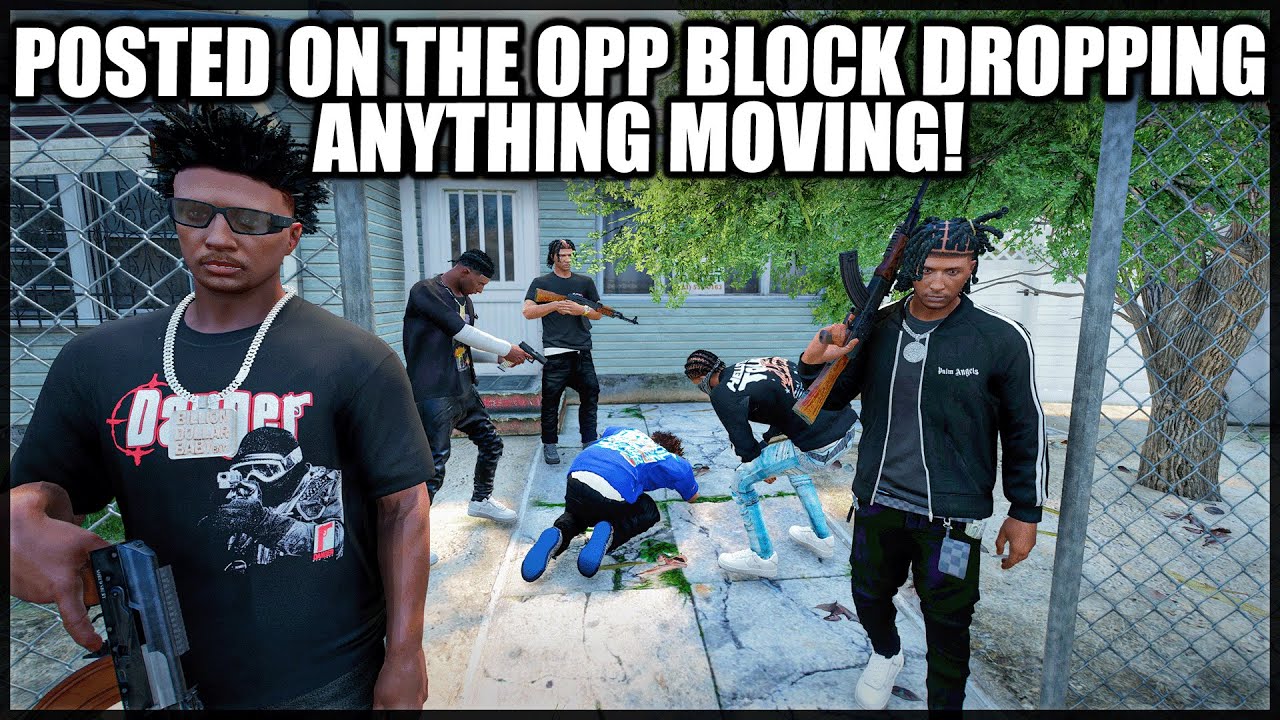 Posted On The Opp Block Dropping Anything Moving! | GTA RP | GrizzleyWorld Chiraq
