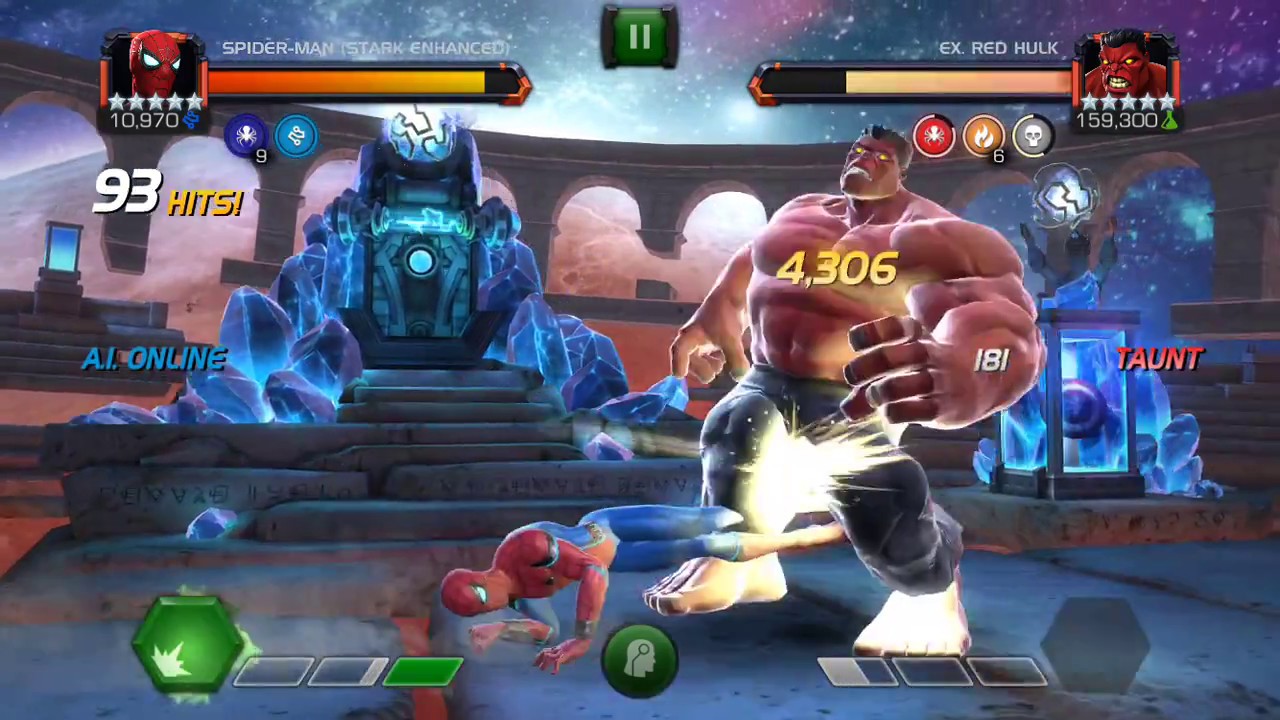 Spiderman (Stark Enhanced) VS Red Hulk Labyrinth Solo