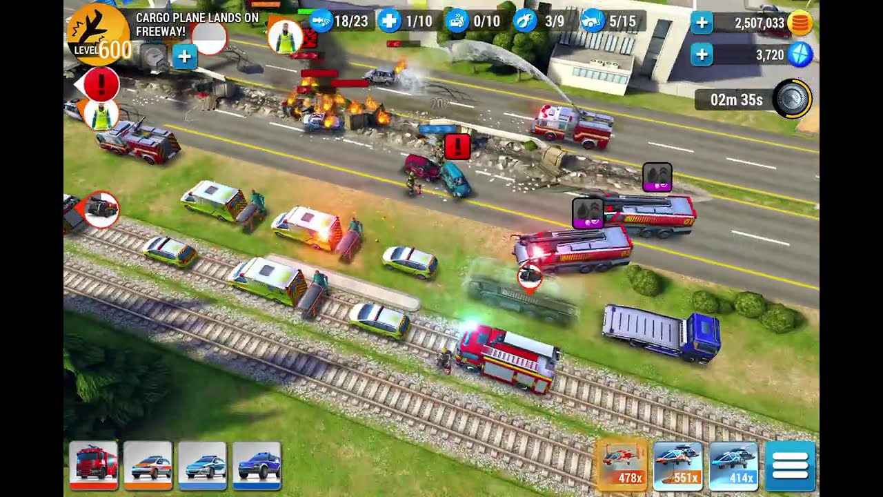 Emergency HQ : Lev.600 Platinum - Cargo plane lands on freeway!