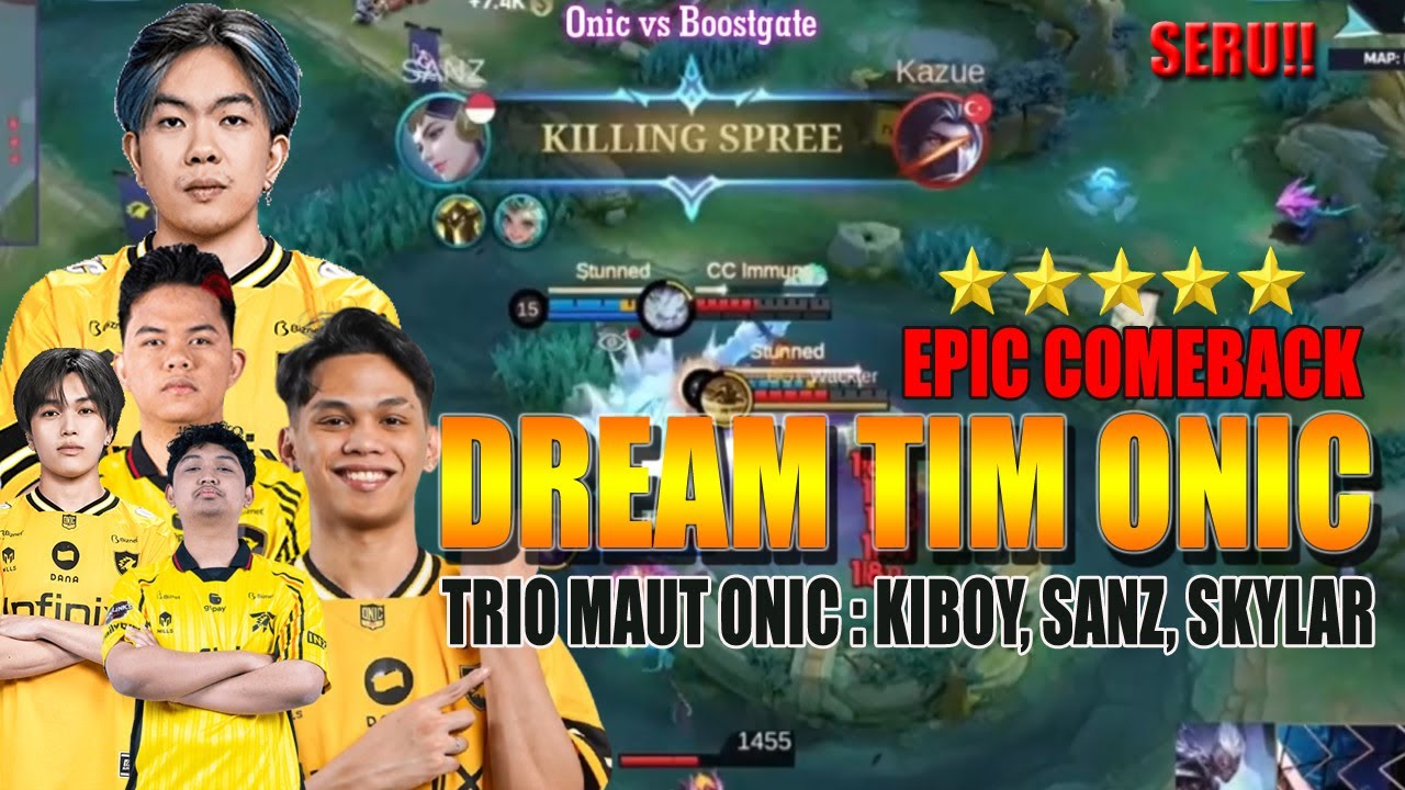 Trio Onic: Kiboy, Sanz, Skylar Jadi Kunci | ONIC vs BOOSTGATE! EPIC Comeback Tergila di M7 | MLBB